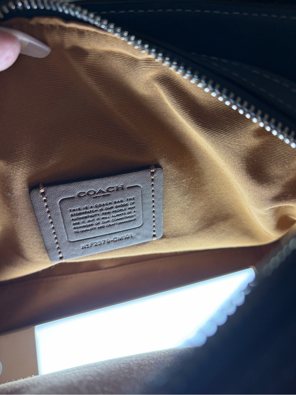 Coach Slate Blue Pebble Leather Satchel with Crossbody Strap - Picture 5 of 8